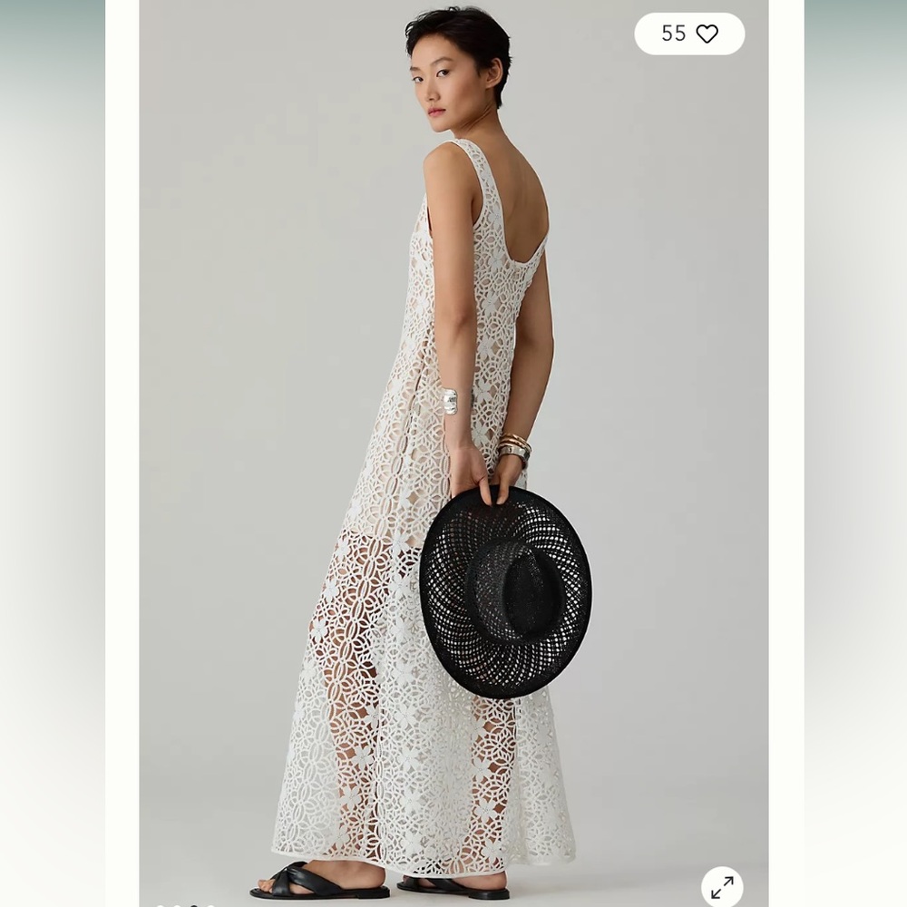 NWT Delfi Collective Lace floral cutout sleeveless summer vacation midi dress